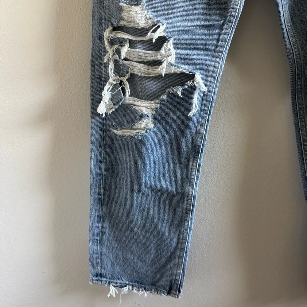 Agolde 90s Jeans Distressed Mid-Rise Button Fly Jeans size 25 - Picture 6 of 11